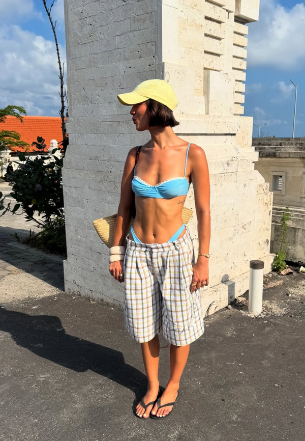 Blue Daisy Bikini Top — as seen on @carlotapitarch